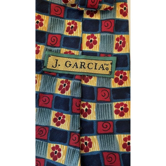 J. Garcia Men's Tie Snail Garden Collection 9 100% Silk - Picture 3 of 4